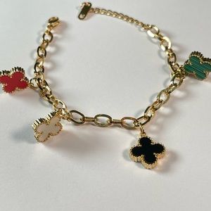 Gold Charm Colorful Bracelet